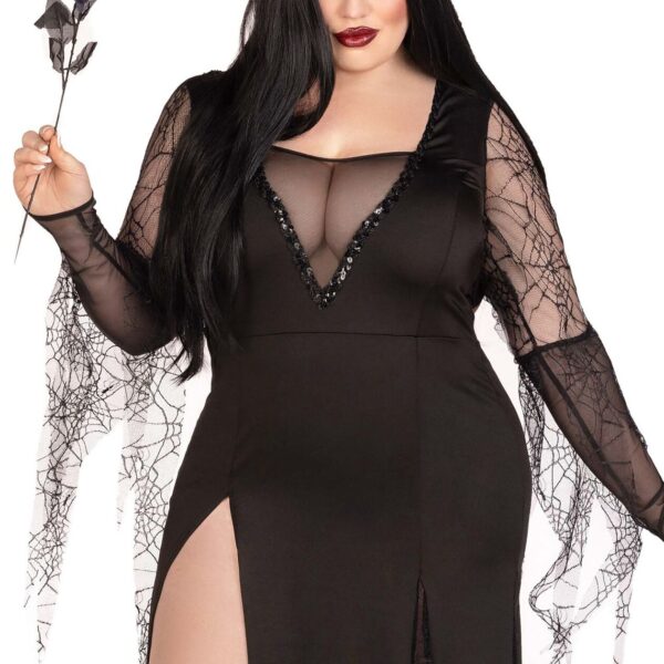 Еротичний костюм Мортіші Аддамс Leg Avenue Sexy Spooky Morticia 1X-2X