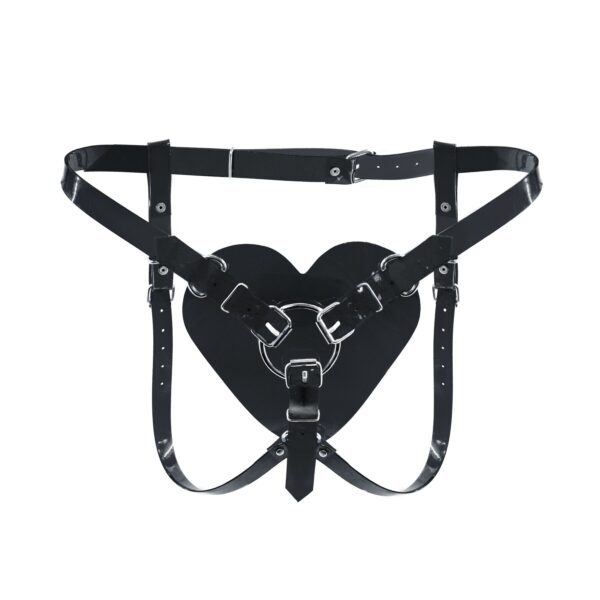 Трусики Серце для страпону Feral Feelings - Hearts Strap-on Belt Black