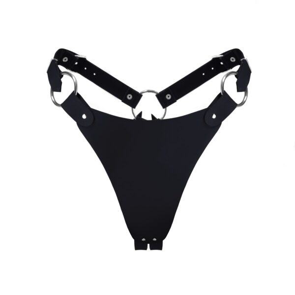 Трусики з натуральної шкіри Feral Feelings - String Bikini Black