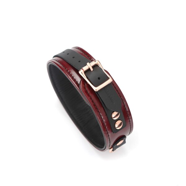 Нашийник з повідцем Liebe Seele Wine Red Collar and Leash