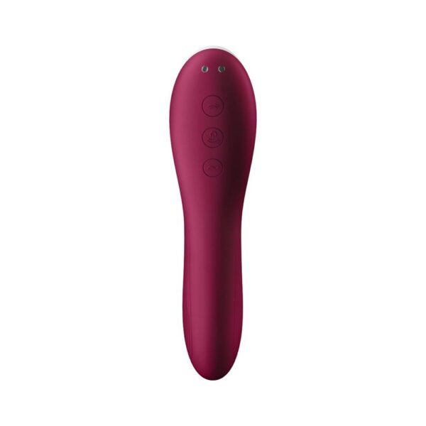 Вакуумний стимулятор із вібрацією Satisfyer Dual Crush Wine Red