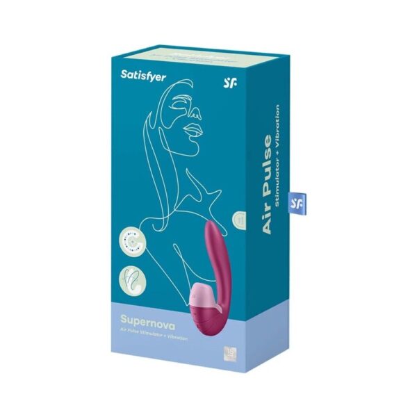 Вакуумний вібратор Satisfyer Supernova Berry, 2 положення ствола