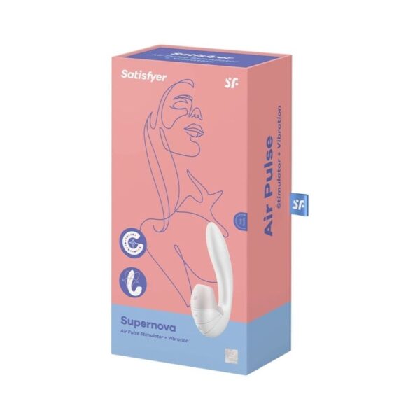 Вакуумний вібратор Satisfyer Supernova White, 2 положення ствола