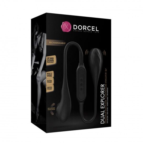 Вібратор на гнучкому зчепленні зі стимуляцією пальчиком Dorcel DUAL EXPLORER