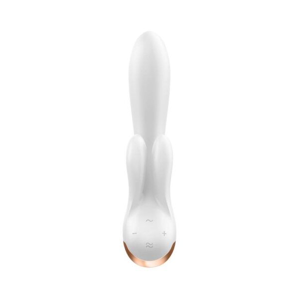 Смарт вібратор-кролик із подвійним відростком Satisfyer Double Flex White