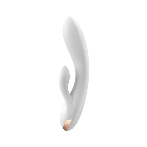 Смарт вібратор-кролик із подвійним відростком Satisfyer Double Flex White