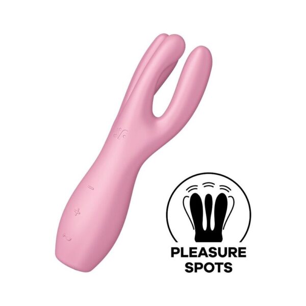 Кліторальний вібратор Satisfyer Threesome 3 Pink з трьома пальчиками