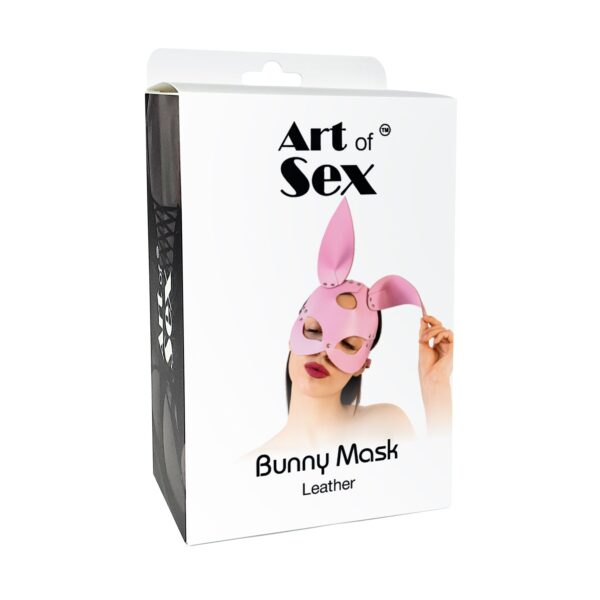 Шкіряна маска Зайчика Art of Sex - Bunny mask, колір Чорний