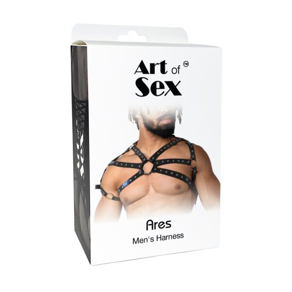 Чоловіча портупея Art of Sex - Ares, натуральна шкіра, колір Чорний, розмір L-2XL