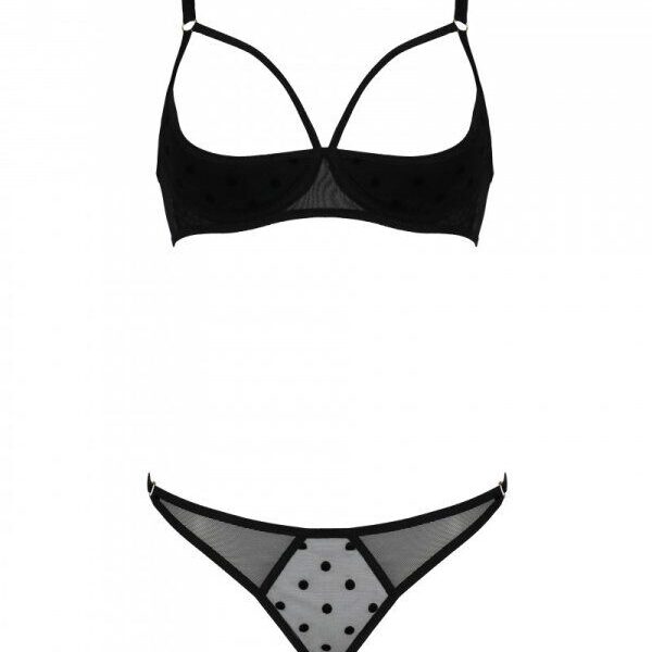 Комплект MARINA SET WITH OPEN BRA black L/XL - Passion