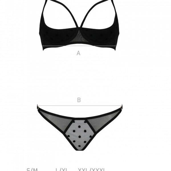 Комплект MARINA SET WITH OPEN BRA black L/XL - Passion