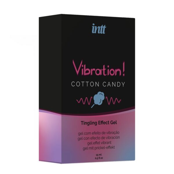 Рідкий вібратор Intt Vibration Cotton Candy (15 мл), густий гель, дуже смачний, діє до 30 хвилин