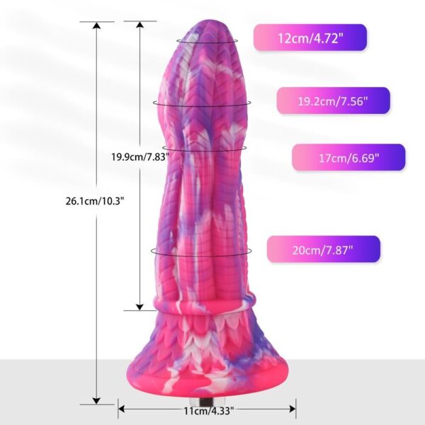 Фалоімітатор для секс-машин Hismith 10.3″ Silicone Monster Dildo Series (м'ята упаковка!!!)