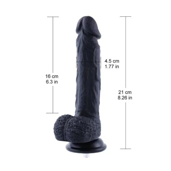 Силіконовий дилдо Hismith 8.3" Silicone Dildo Black