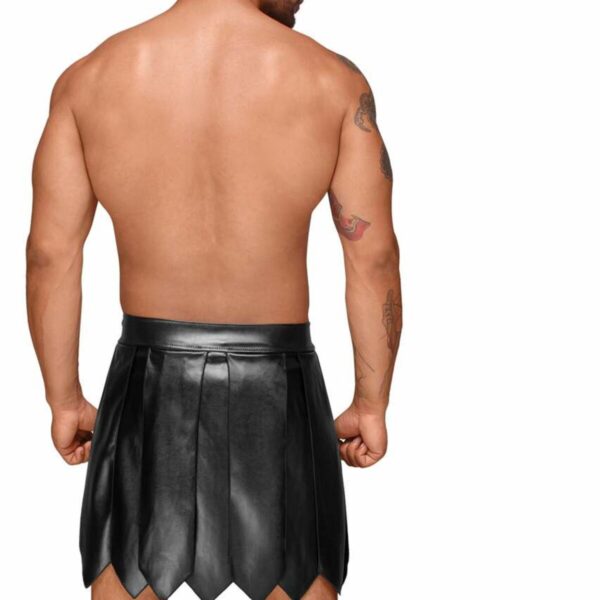 Чоловіча спідниця гладіатора Noir Handmade H053 Eco leather men's gladiator skirt - S