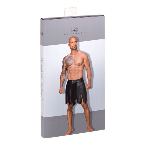 Чоловіча спідниця гладіатора Noir Handmade H053 Eco leather men's gladiator skirt - XL