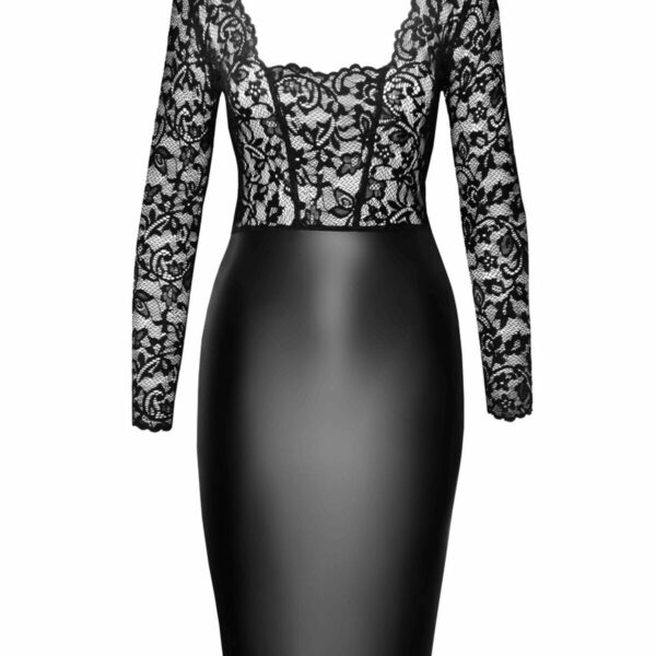 Сукня Noir Handmade F295 Euphoria lace and wetlook midi dress - S