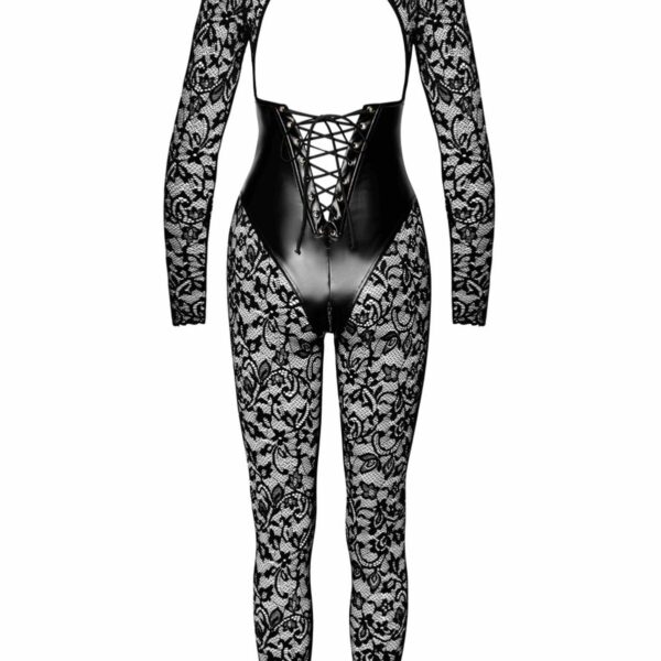 Комбінезон Noir Handmade F299 Enigma lace catsuit with underbust bodice - S