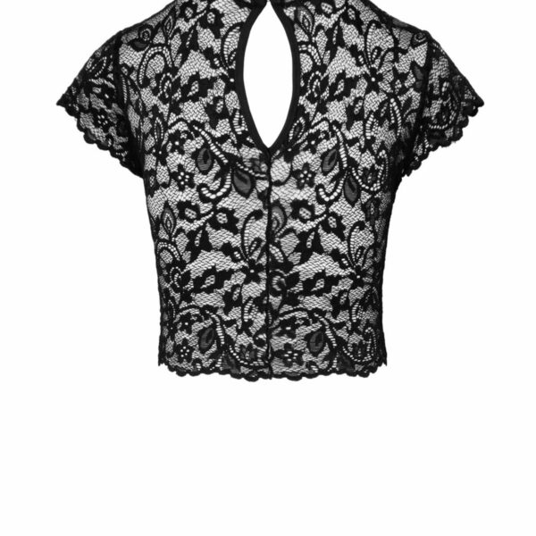 Топ Noir Handmade F303 Essence lace top with high collar - S