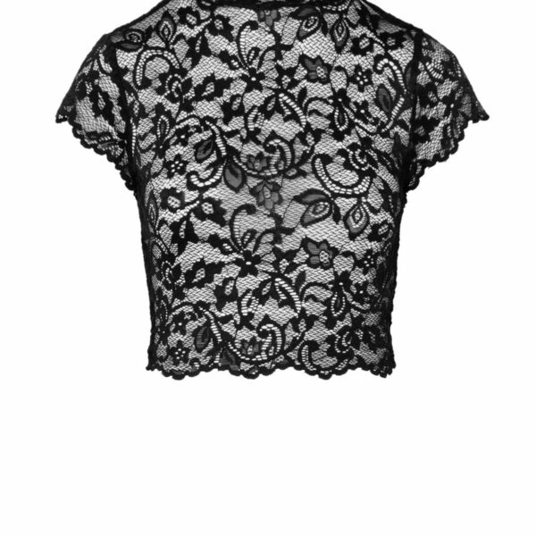 Топ Noir Handmade F303 Essence lace top with high collar - M