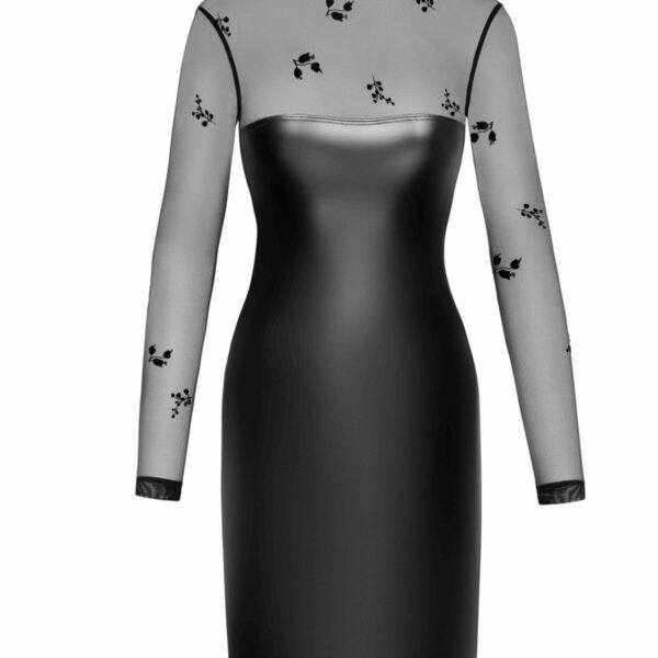 Сукня Noir Handmade F310 Sublime wetlook and flocked mesh midi dress - S