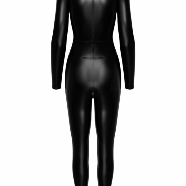 Комбінезон Noir Handmade F319 Caged wetlook catsuit with zippers and ring - M