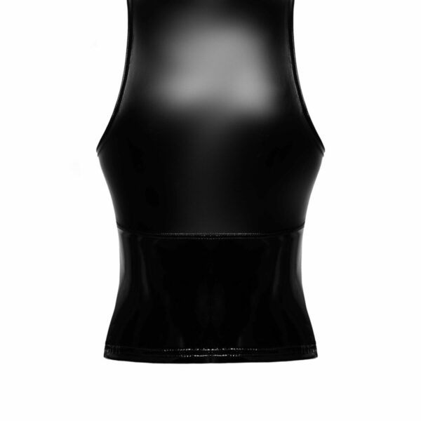 Топ Noir Handmade F324 Glam wetlook top with vinyl corset - S