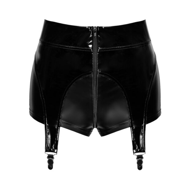 Шортики Noir Handmade F325 Glam suspender wetlook and vinyl shorts - S