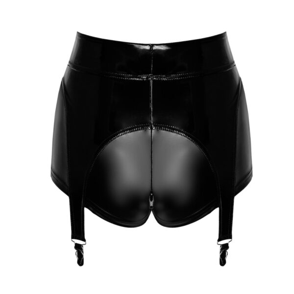 Шортики Noir Handmade F325 Glam suspender wetlook and vinyl shorts - S