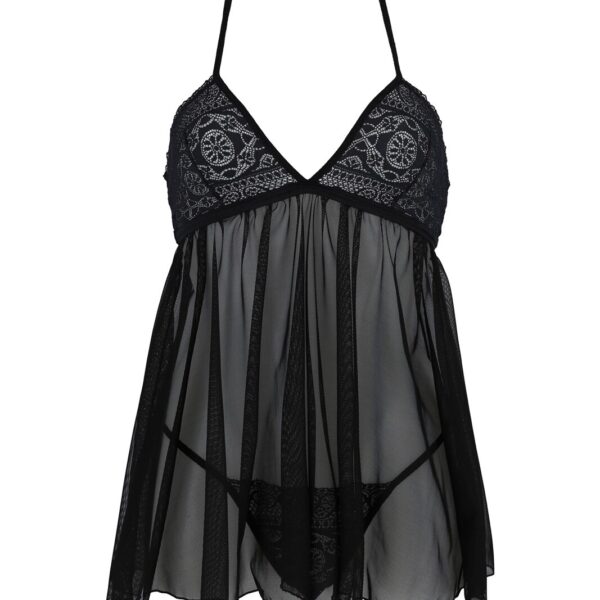 Пеньюар Passion KERRIA CHEMISE black S/M - ECO Passion