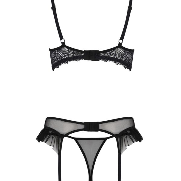 Комплект Passion KERRIA SET WITH OPEN BRA black L/XL - ECO Passion