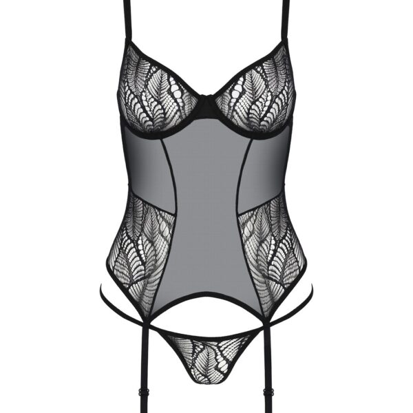 Корсет Passion LEAFA CORSET black L/XL - ECO Passion