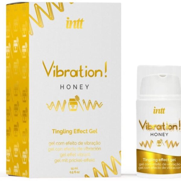 Рідкий вібратор Intt Vibration Honey (15 мл), густий гель, дуже смачний, діє до 30 хвилин