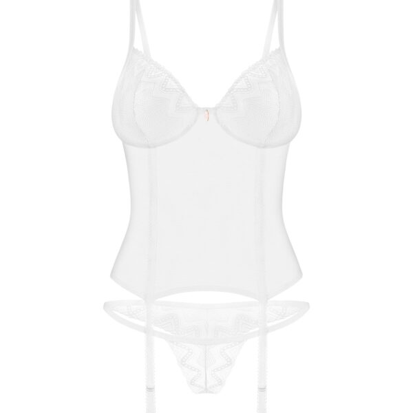 Корсет Obsessive Alissium corset & thong XS/S