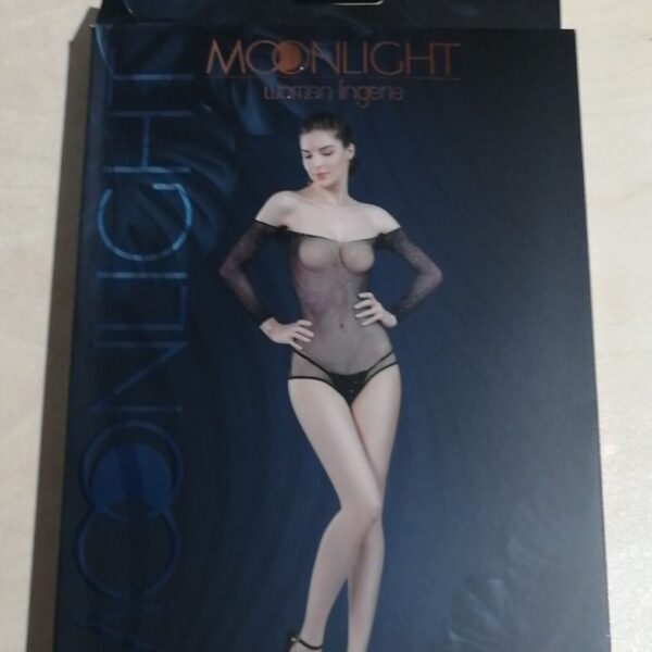 Сітчасте боді зі стразами Moonlight Model 09 XS-L Black (м'ята упаковка!!!)