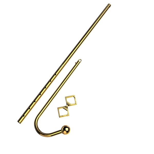 Анальний гак LOCKINK Golden Adjustable Anal Hook Set