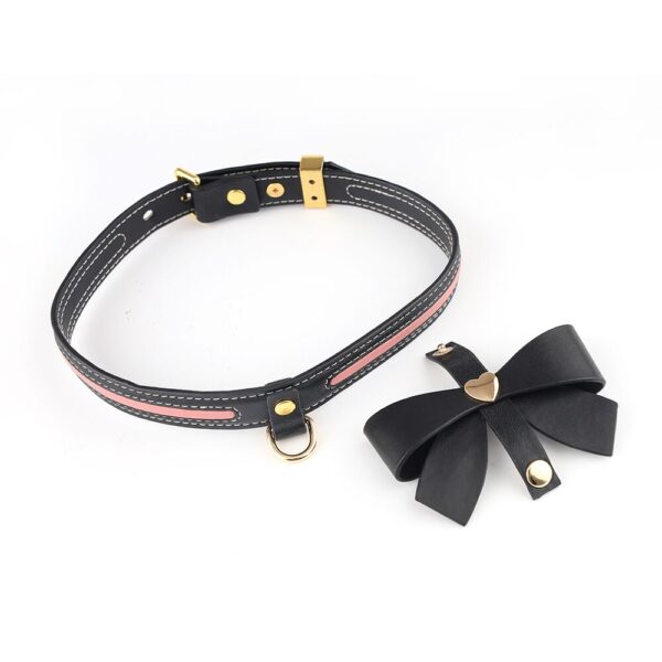 Повідець LOCKINK SEVANDA Love Heart Butterfly Leather Collar Set - Black