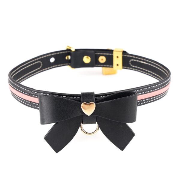 Повідець LOCKINK SEVANDA Love Heart Butterfly Leather Collar Set - Black