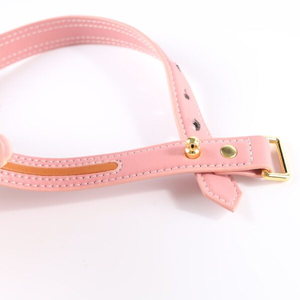 Повідець LOCKINK SEVANDA Love Heart Butterfly Leather Collar Set - Pink