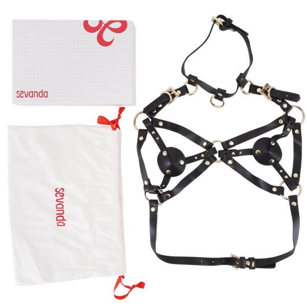 Портупея на груди LOCKINK SEVANDA Queen Chest Harness with Removable Bra