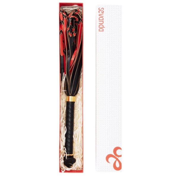 Флогер LOCKINK SEVANDA Red & Black Braided Tail Flogger