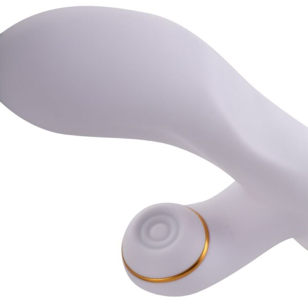 Вібратор-кролик з флогером LOCKINK SEVANDA Whip Vibrating Massage Wand - White & Golden