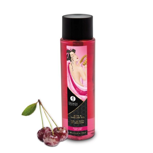 Гель для душу Shunga Shower Gel – Frosted Cherry (370 мл) з рослинними оліями та вітаміном Е