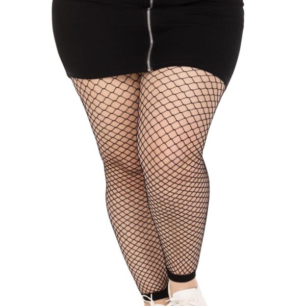 Панчохи Leg Avenue Industrial Net footless tights Black 1X/2X