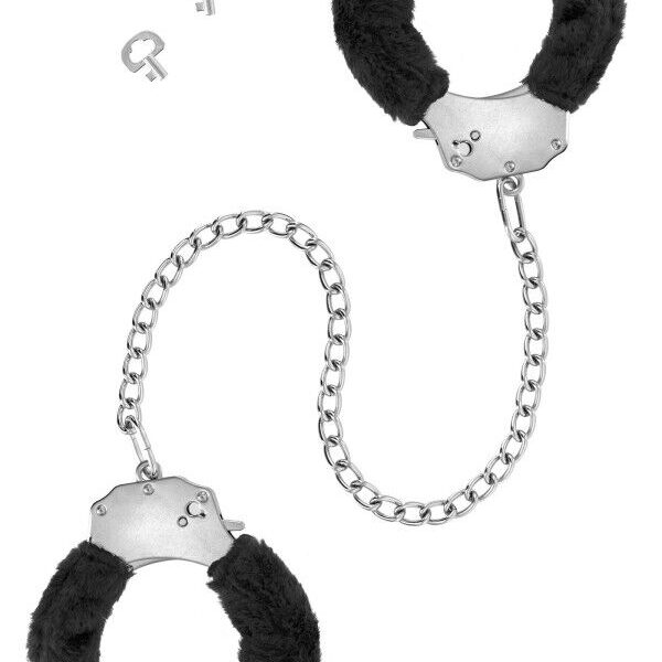 Поножі Fetish Tentation Adjustable metal and fur ankle cuffs