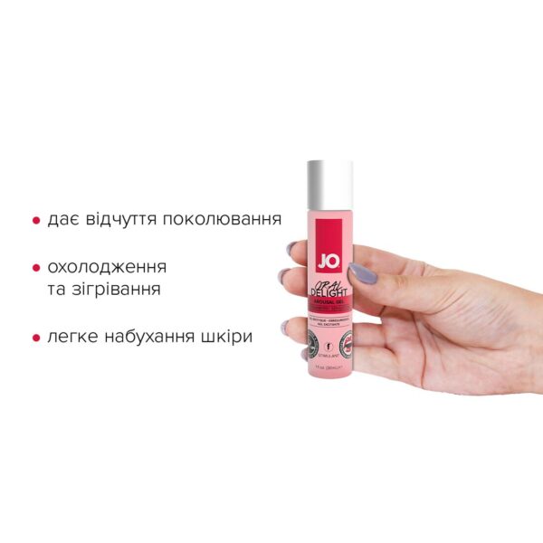 Гель для оральних пестощів JO Oral Delight — Strawberry Sensation (30 мл) (срок до 08.2025)