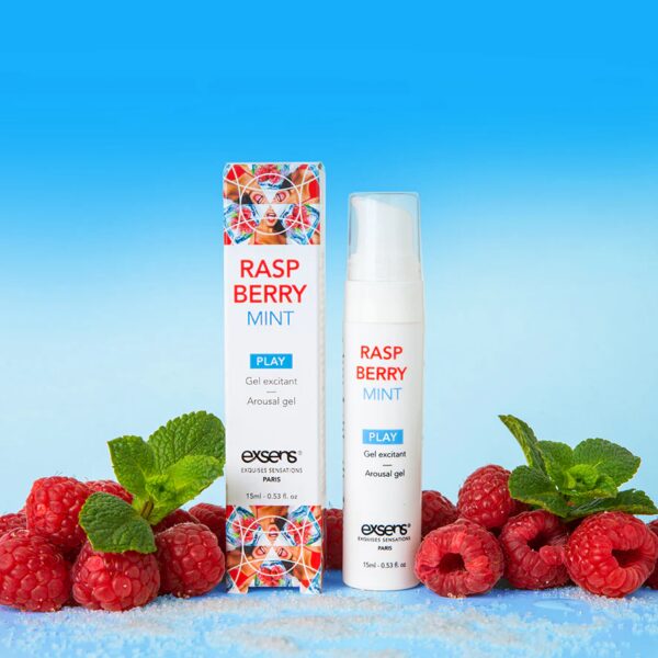 Розпродаж!!! Стимулюючий гель EXSENS Kissable Raspberry Mint 15мл (термін 07.2025)