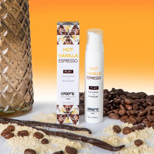 Розпродаж!!! Стимулюючий гель EXSENS Kissable Hot Vanilla Espresso 15мл (термін 07.2025)