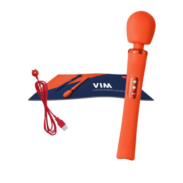 Вібромасажер Fun Factory VIM Vibrating Wand sunrise orange, суперпотужний та легкий, до 6 годин роботи