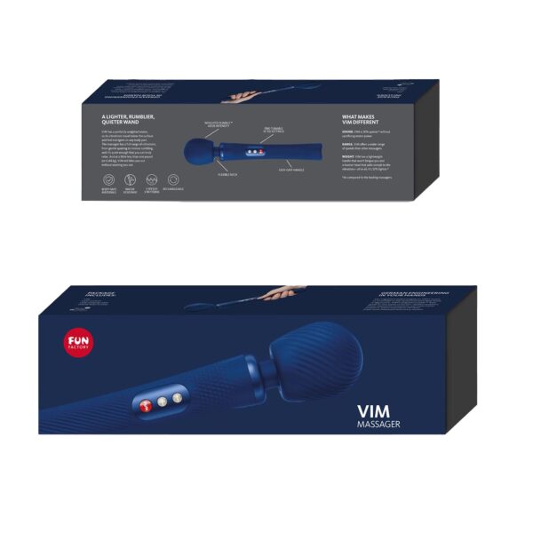 Вібромасажер Fun Factory VIM Vibrating Wand midnight blue, суперпотужний та легкий, до 6 годин роботи